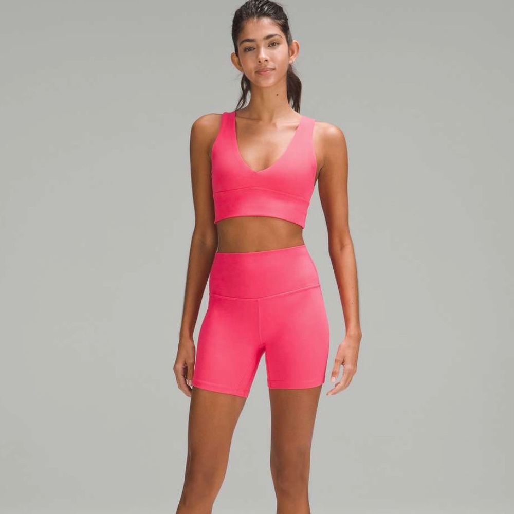 Lululemon align V neck bra in lipgloss
